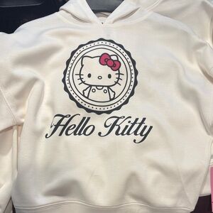 Hello Kitty White and Black Graphic Hoodie